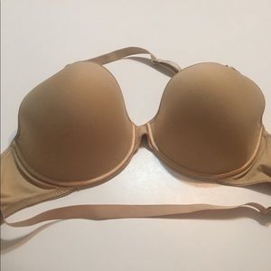 NWT Chantelle Halter Bra Sand 38D